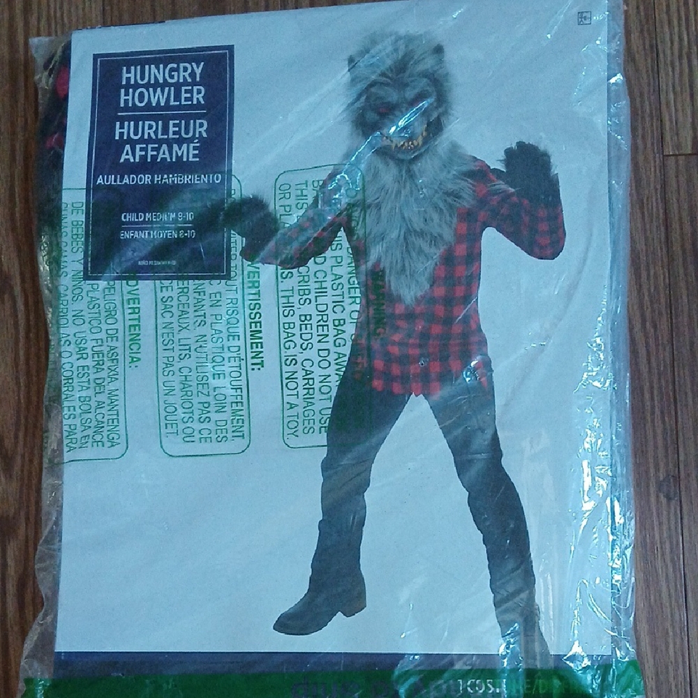 Hungry Howler Werewolf Costume  Sz M (8-10) NIP